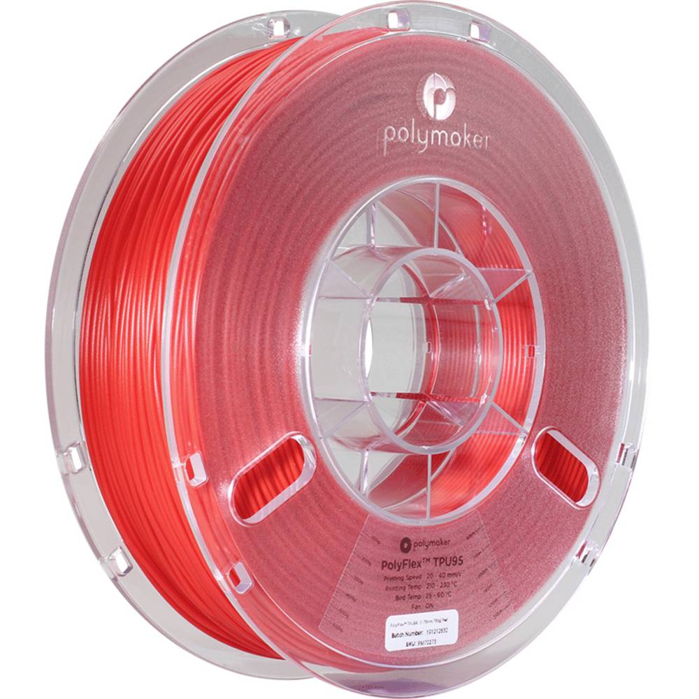 [POLY-FLEX-RED] Polymaker Polyflex TPU Red 1.75mm 750gr