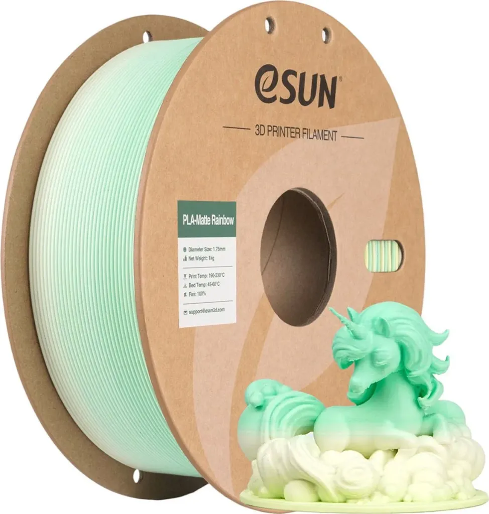 [ESUN-MATTE-RAIN] Esun E-PLA Matte Rainbow 1.75mm 1kg