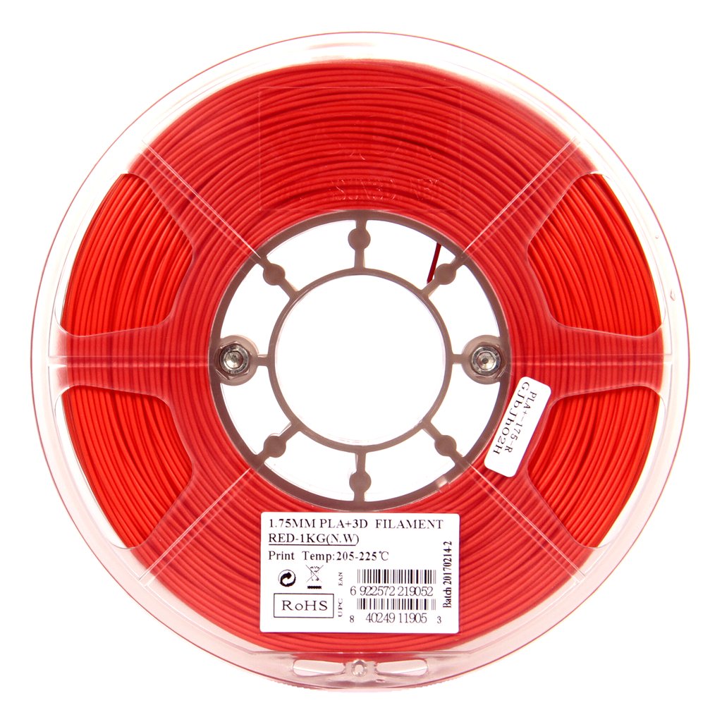 [ESUN-PLA+-RED] ESUN 1.75mm Red PLA+ 1.75mm 1kg