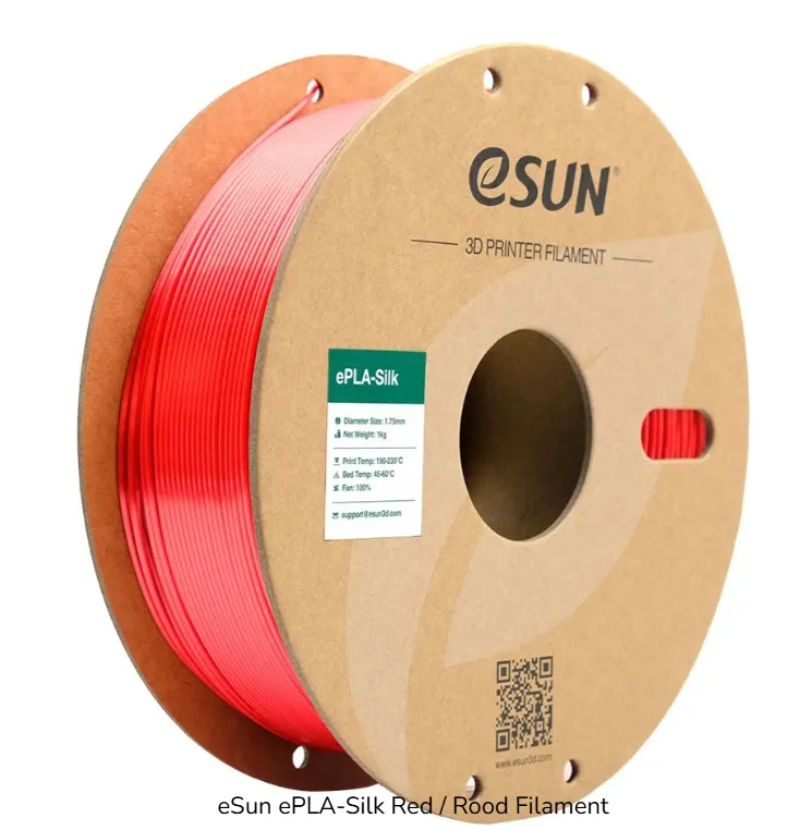 [ESUN-SILK-RED] Esun e-Silk Red 1.75mm 1kg